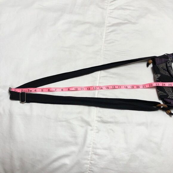 Womens Crossbody Patchwork Fabric Owl Purse - Picture 8 of 9